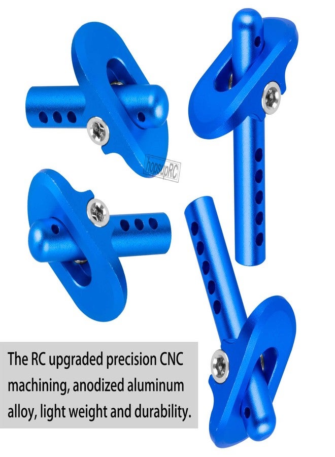 hopsupRC RC Aluminum Front Rear Body Posts Mount Shell Column Fixing Bracket Upgrades Part for 1/10 Outcast 4WD 4S BLX,VORTEKS 4X2 Boost MEGA/4X4 3S BLX,Replaces ARA320453,ARA320357,(Navy Blue) - Image 3